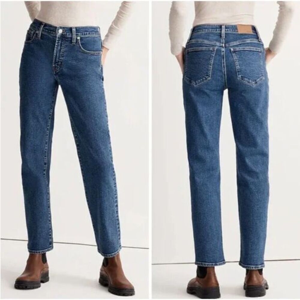 NEW Madewell The Perfect Vintage Straight Jean in Bright Indigo Wash, 27‎